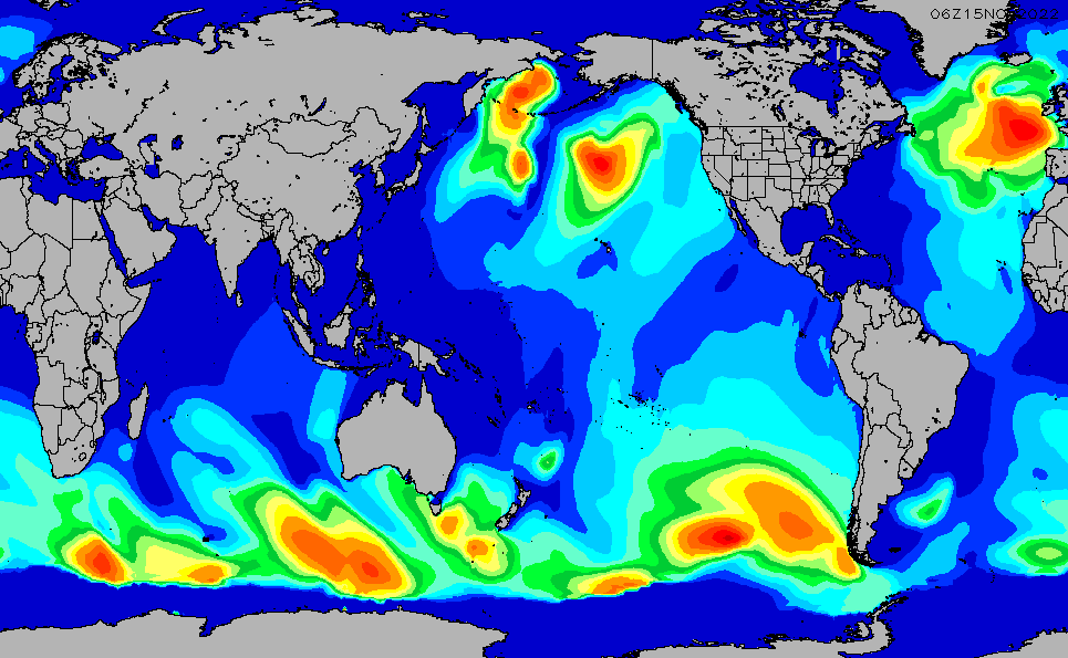 Global Swell T>10s Chart