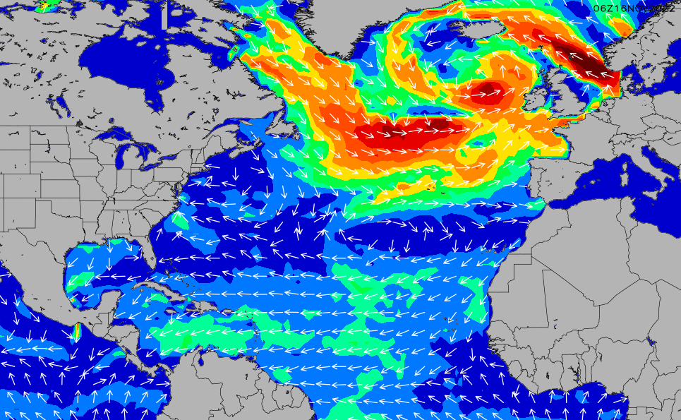 North Atlantic Wind Chart