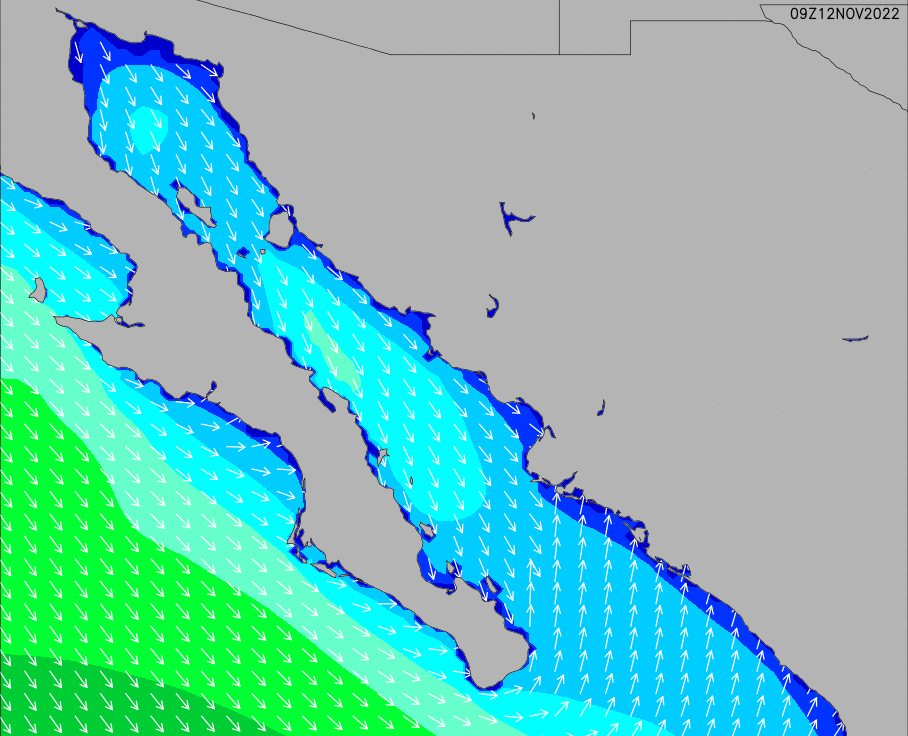 Sea of Cortez Wave Height Chart