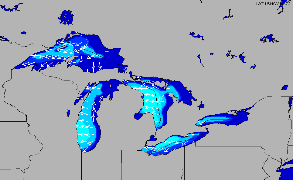 Lake Michigan Regional Wave Height Chart