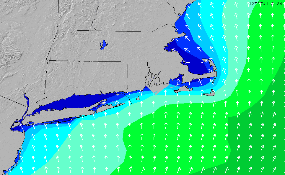 Rhode Island Local Wave Height Chart