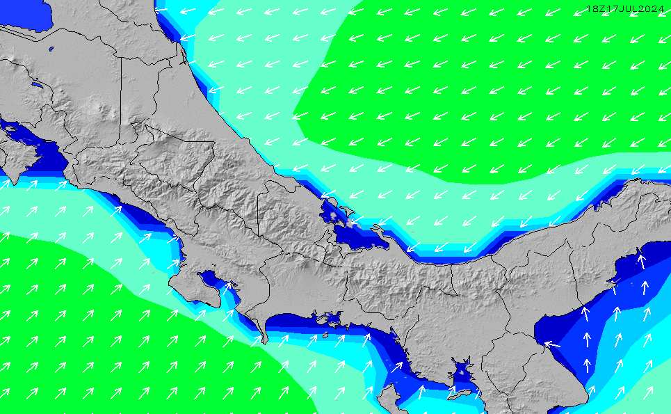 Panama Caribbean Local Wave Height Chart