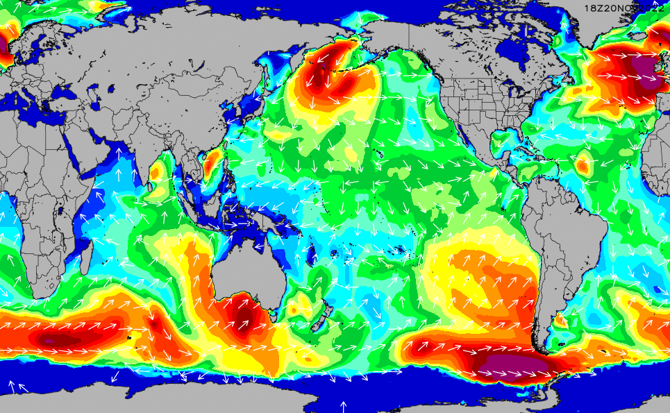 Global Wave Height Chart | SURFLINE.COM