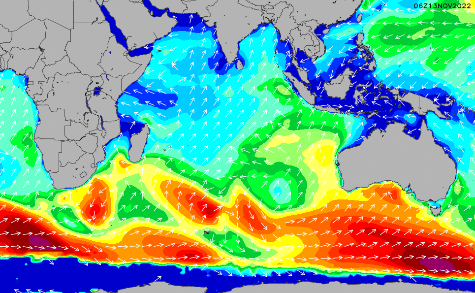 Indian Ocean Wave Height Chart | SURFLINE.COM