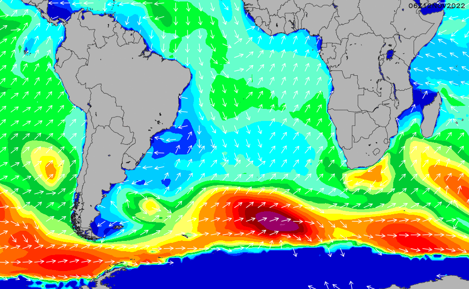 South Atlantic Wave Height Chart | SURFLINE.COM