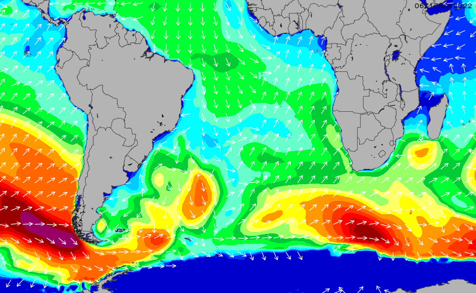 South Atlantic Wave Height Chart | SURFLINE.COM