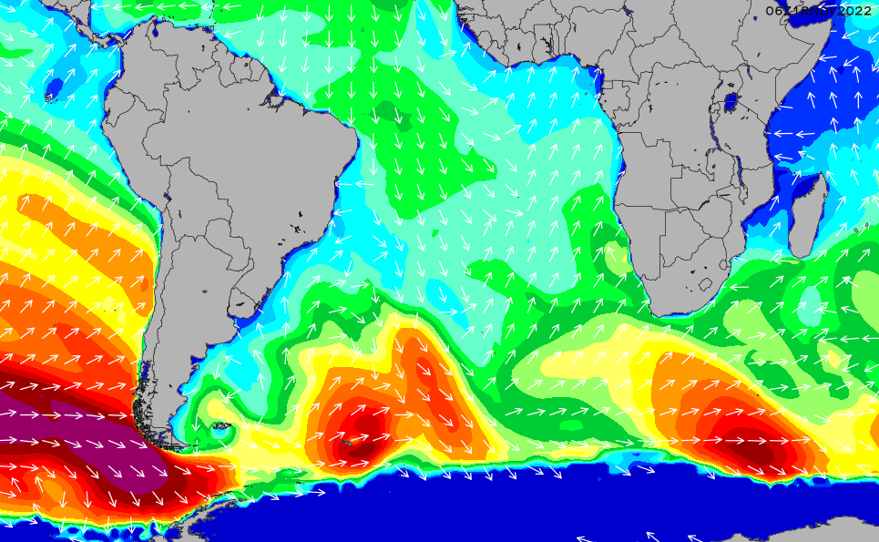 South Atlantic Wave Height Chart | SURFLINE.COM