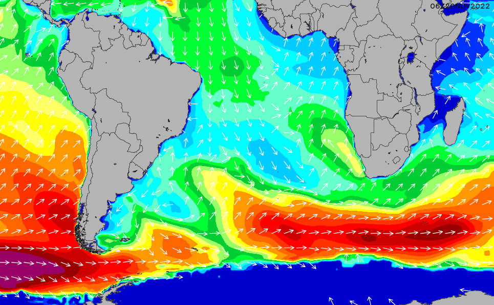 South Atlantic Wave Height Chart | SURFLINE.COM