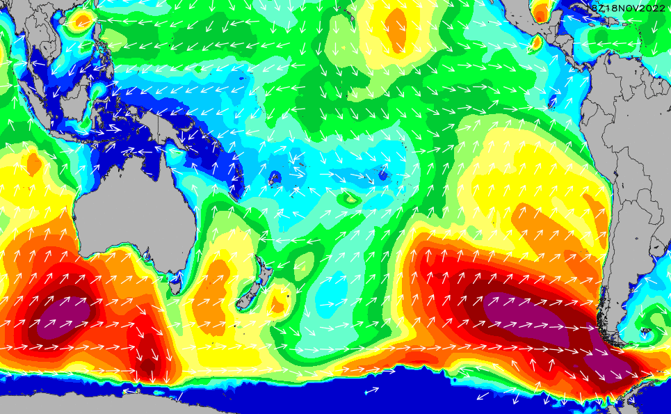 South Pacific Wave Height Chart | SURFLINE.COM