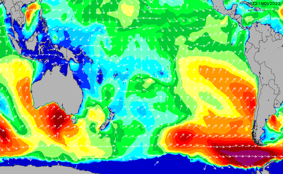 South Pacific Wave Height Chart | SURFLINE.COM