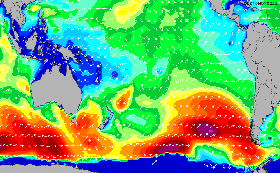 South Pacific Wave Height Chart | SURFLINE.COM