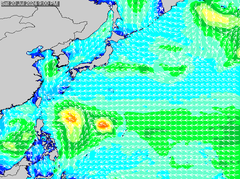 2019年2月22日(金) 18:00の波浪画像
