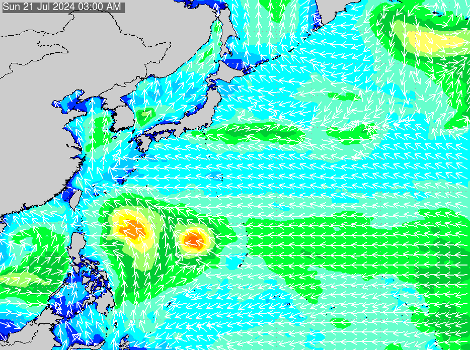 2019年2月23日(土) 0:00の波浪画像