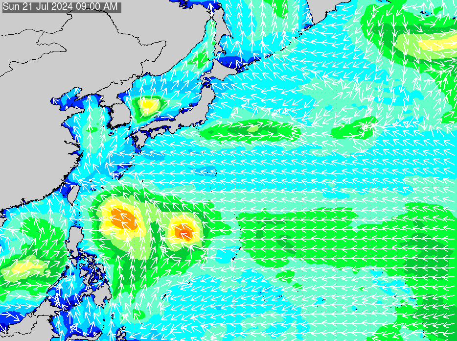 2019年2月23日(土) 6:00の波浪画像