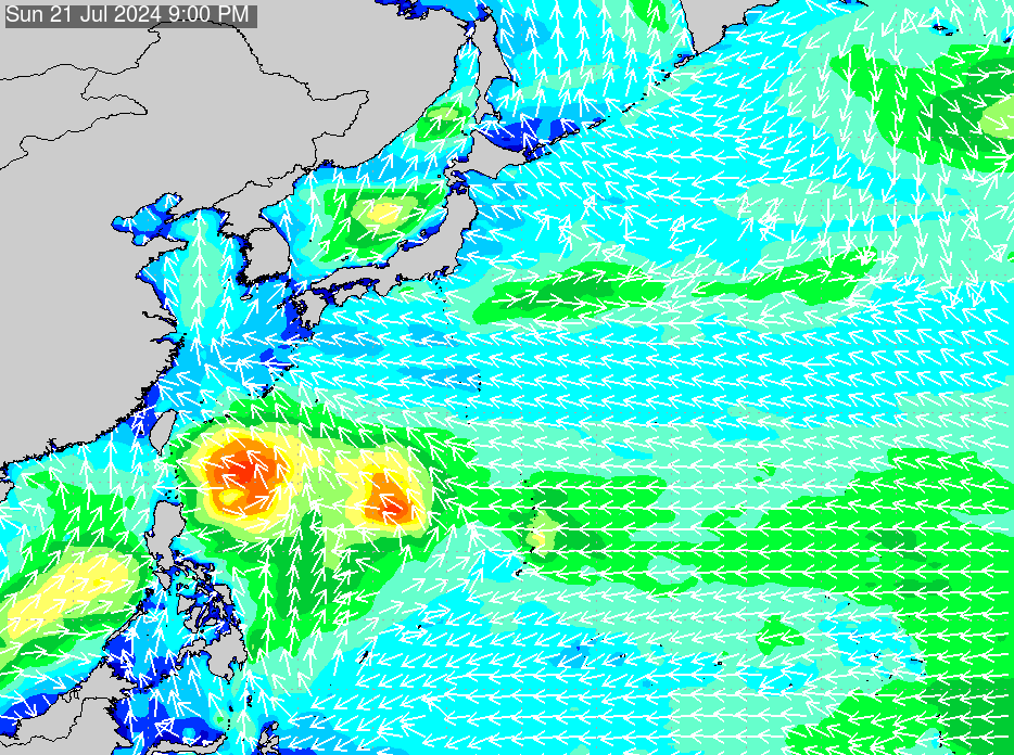 2019年2月23日(土) 18:00の波浪画像