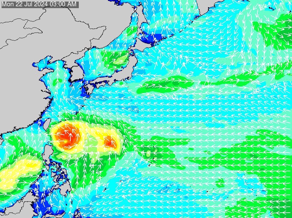 2019年2月24日(日) 0:00の波浪画像