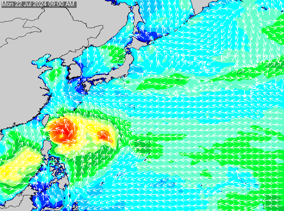 2019年2月24日(日) 6:00の波浪画像