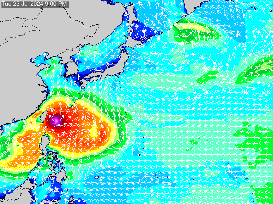 2019年2月25日(月) 18:00の波浪画像