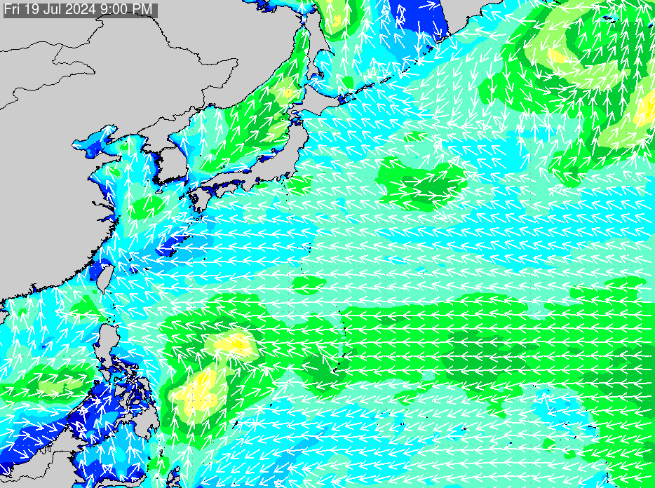 2019年2月21日(木) 18:00の波浪画像