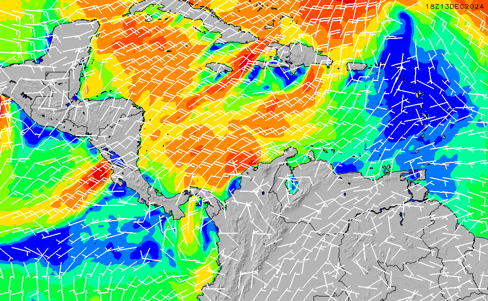 Panama Pacific Regional GFS Wind Chart | SURFLINE.COM