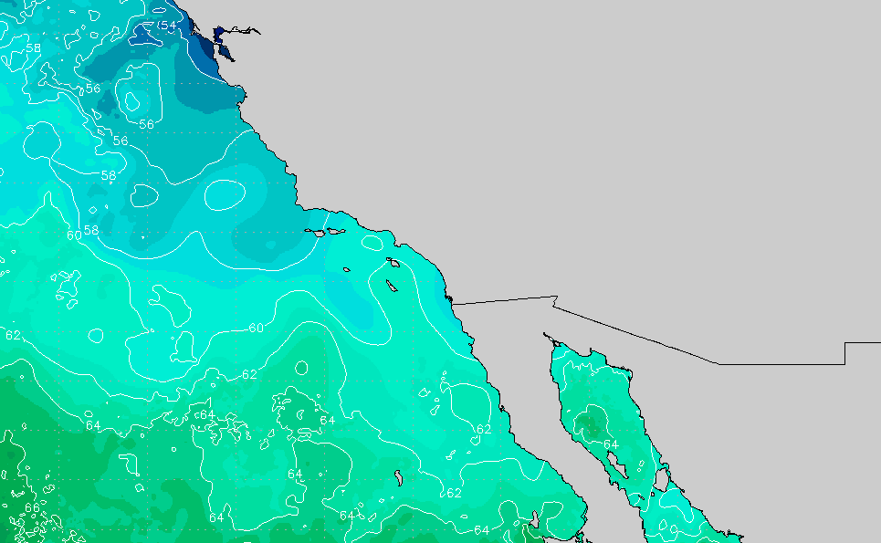 Southern California Water Temp Sea Surface Temperature